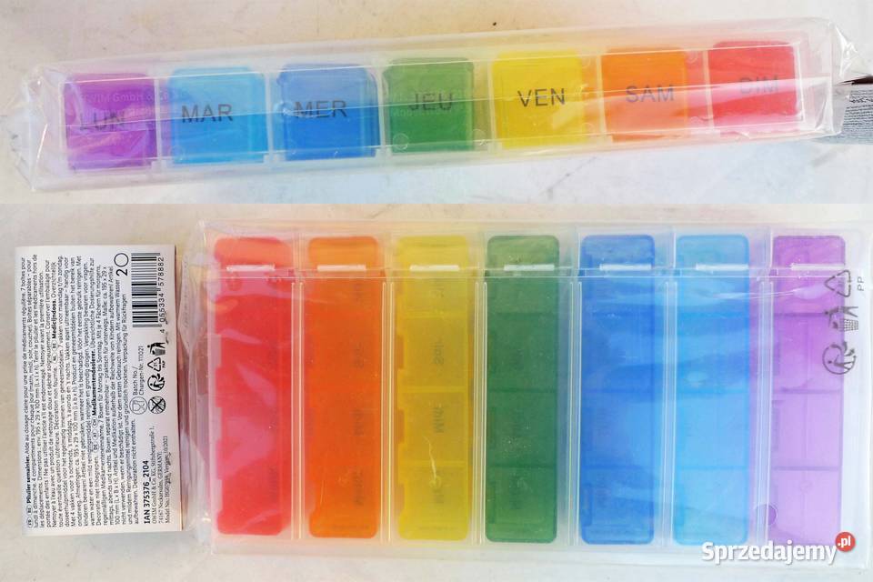 Pojemnik na leki tabletki pigułki 7 dni tygodnia Godziesze Wielkie