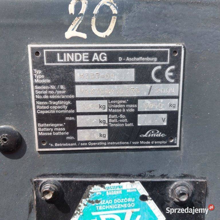 Wózek widłowy LINDE H35 T prod 2001 Remont w lubelskie Brody Małe