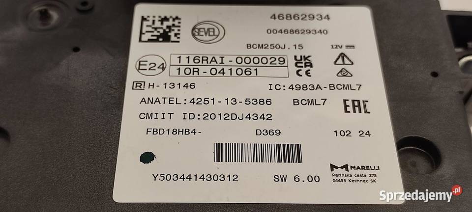 OPEL MOVANO FIAT DUCATO MODUŁ STEROWNIK BMI osobowe