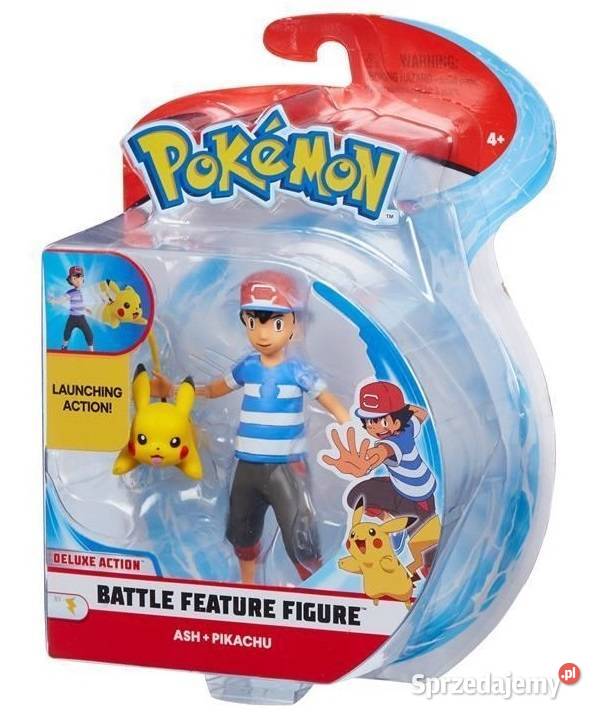 Figurka POKEMON ASH i PIKACHU z Funkcją Rzutu