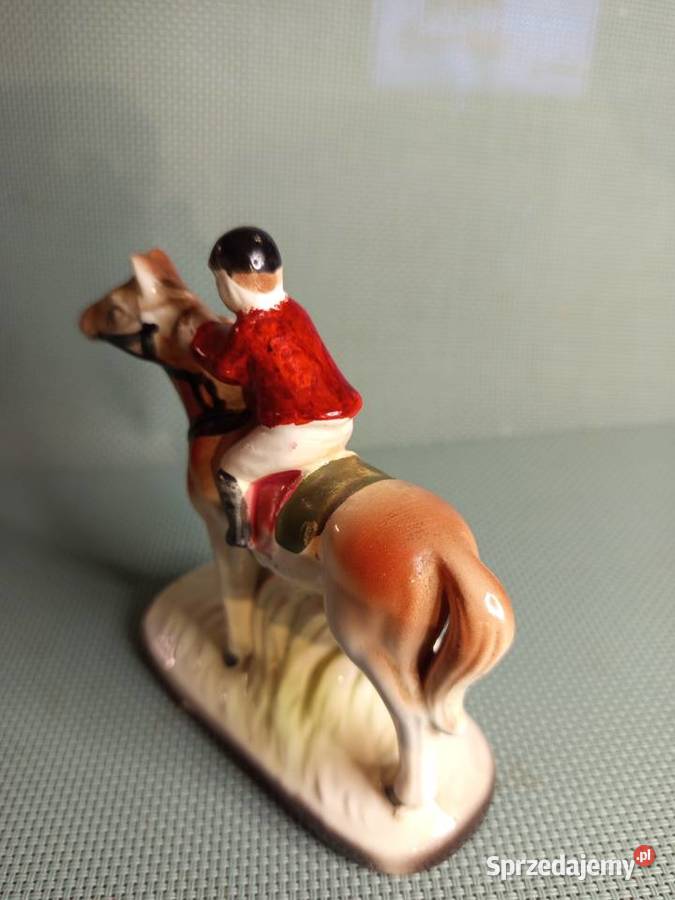 Zabytkowa Angiels figurka Dżokeja na koniu Warszawa