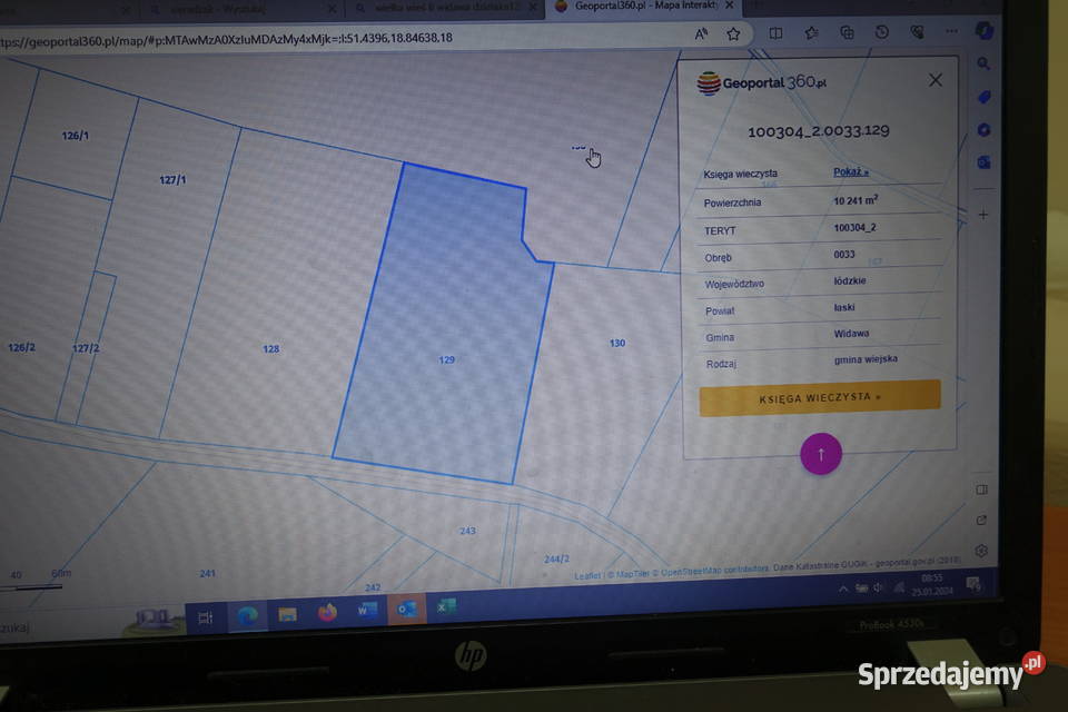 Sprzedam działkę Burzenin Wielka Wieś B