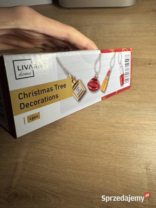 Zestaw 4 bombek choinkowych Szkło 4 ozdoby Warszawa