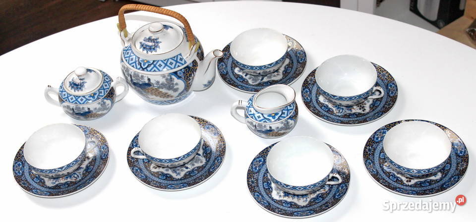 Komplet z chińskiej porcelany do herbaty kawy 19 Filiżanki i spodki Giżycko