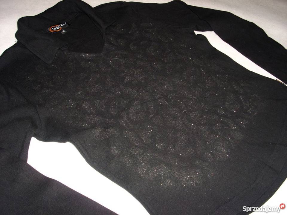 Bluzka Bluza Nadruk Brokat 36 38 S M