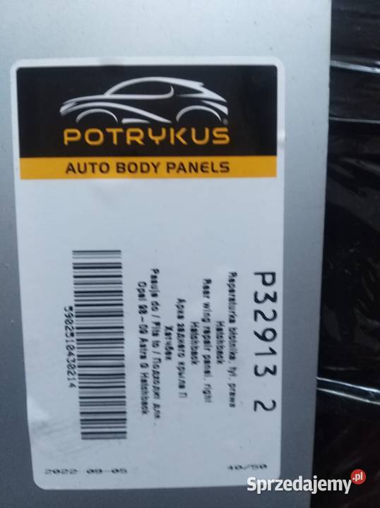 Reperaturka błotnika tył prawa Opel Astra dwa g osobowe Miedziana Góra