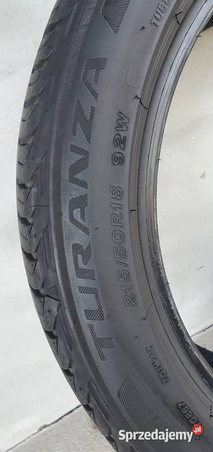 215018 opony letnie bridgestone turanza T001 Słupsk
