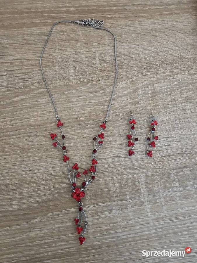 Łańcuszek naszyjnik z kolczykami Bojszowy sprzedam