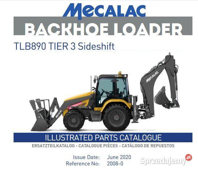 Mecalac TLB890 katalog części zamiennych motoryzacja, transport Kielce