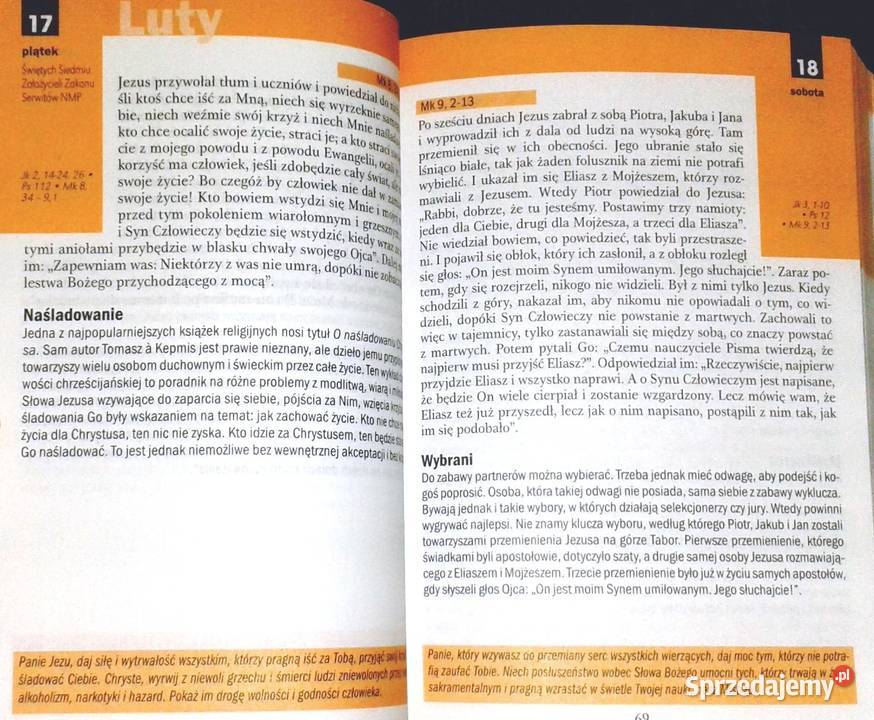 Słowo na każdy dzień Ewangelia 2012 Droga Prawa sprzedam