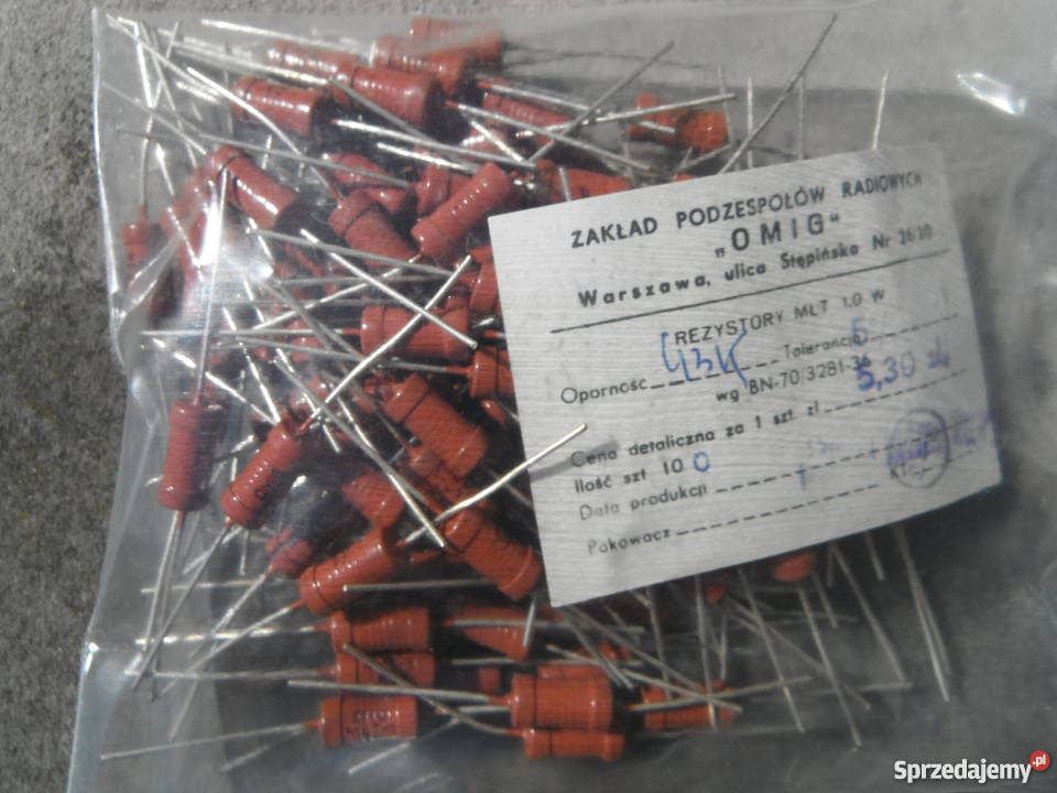 Rezystor opornik metalowy MŁT 43K ohm 1W Nowe x Chlewiska