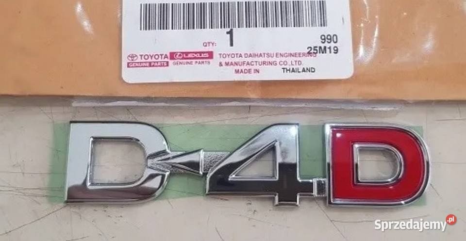 NOWY srebrny chrom znaczek D4D emblemat klejany Zamość