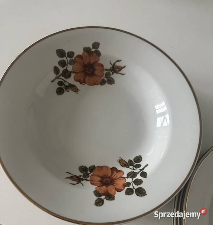Talerze porcelanowe Włocławek z lat PRLu Łódź sprzedam