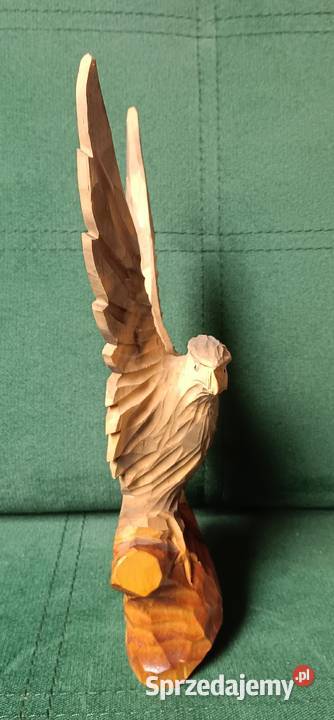 Drewniany orzeł figurka rzeźba Rękodzieło Zbylitowska Góra