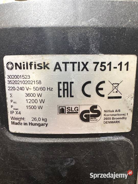 Odkurzacz nilfisk attix 7 Zamość