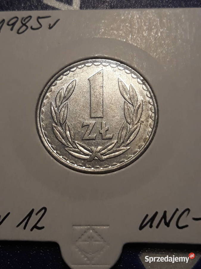 1 złoty 1985 r 12 około mennicze Konin