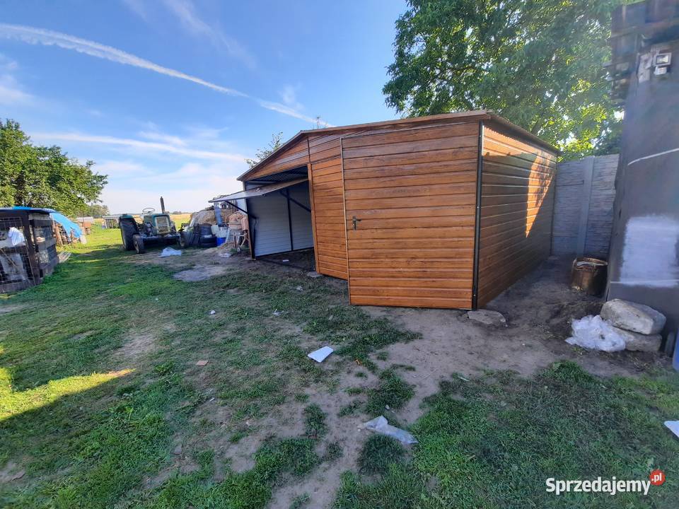 GARAŻ BLASZANY Złoty Dąb Wiaty Garaże Wiata 6x6 Sprzedaż Lubliniec