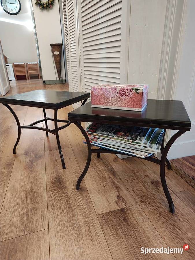 Stoliki nocne drewno plus metal Legnica