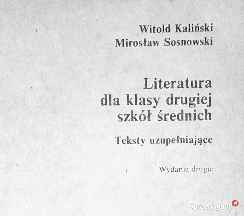 Literatura kll 2 szkół średnich Testy Chełm