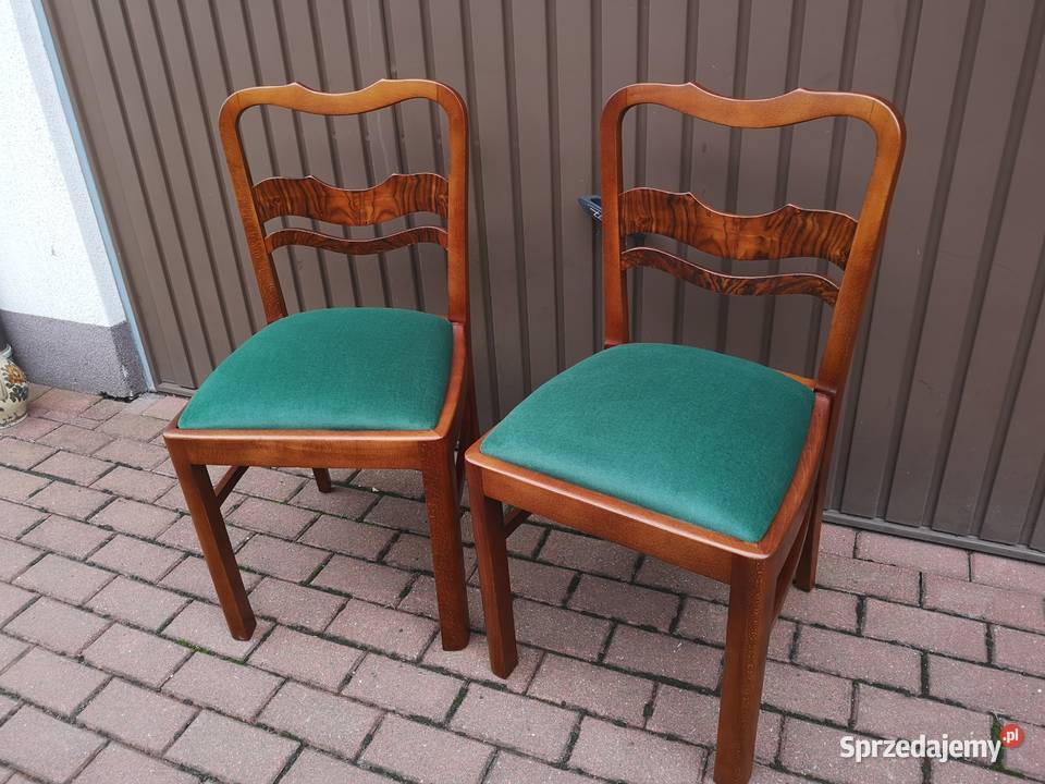 Krzesła ARTDECO Stare Antyk Komplet 2 Sztuki Meble Swarzędz