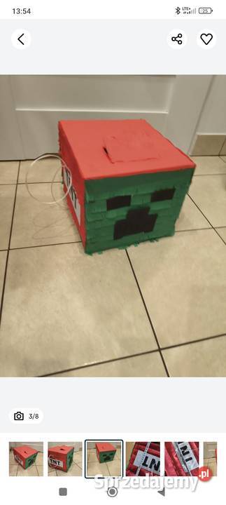 Piniata urodziny creeper TNT mocna