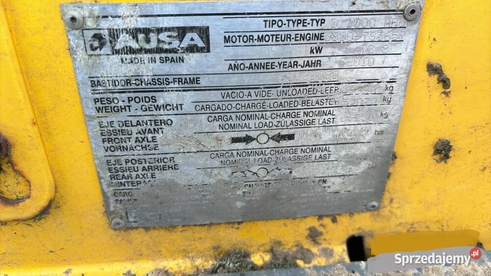 Wozidło budowlane OBROTOWE AUSA D1000APG 10T 4x4 nie sprzedam