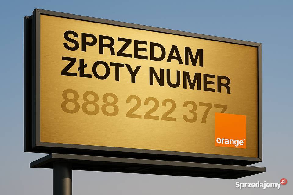 Sprzedam złoty numer ORANGE 888 222 377 śląskie Wodzisław Śląski