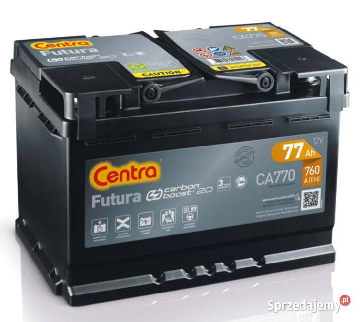 Akumulator Centra FUTURA 77Ah 760A PRAWY PLUS dolnośląskie Wałbrzych