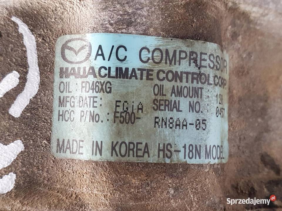 SPRĘŻARKA KLIMATYZACJI Mazda 6 II GH 20 16V Chełm sprzedam