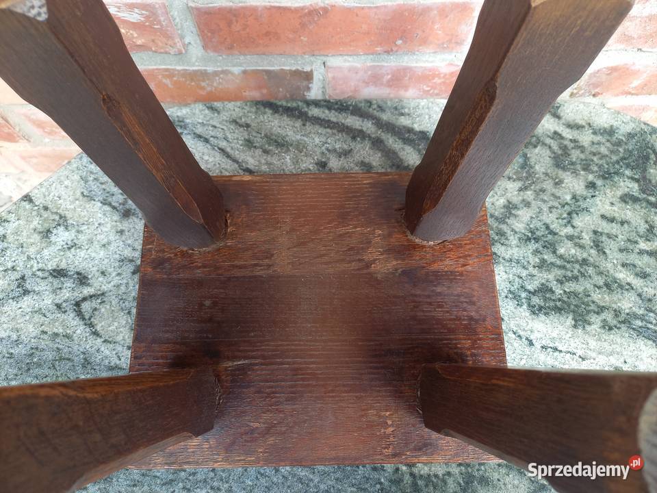 Kwietnik dębowy drewniany Stojak na kwiatek Gawroniec sprzedam