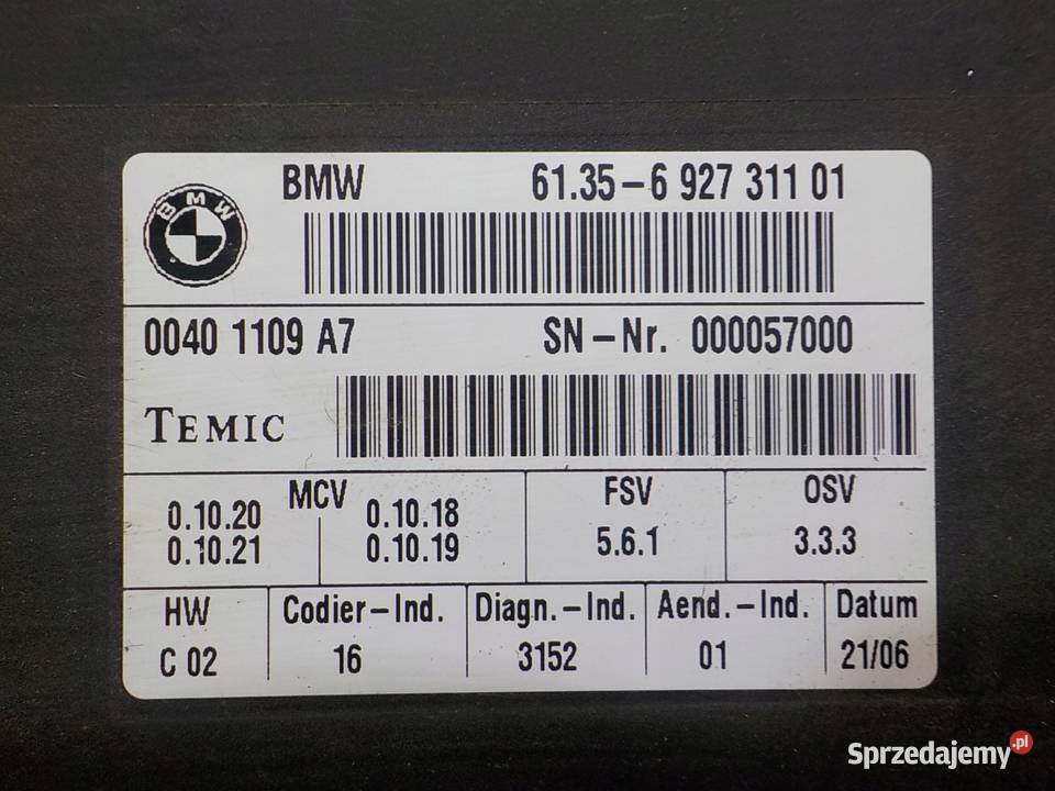 BMW 5 E61 E60 20 D 06r KOMBI modul fotela prawy Wyposażenie elektryczne mazowieckie Suków