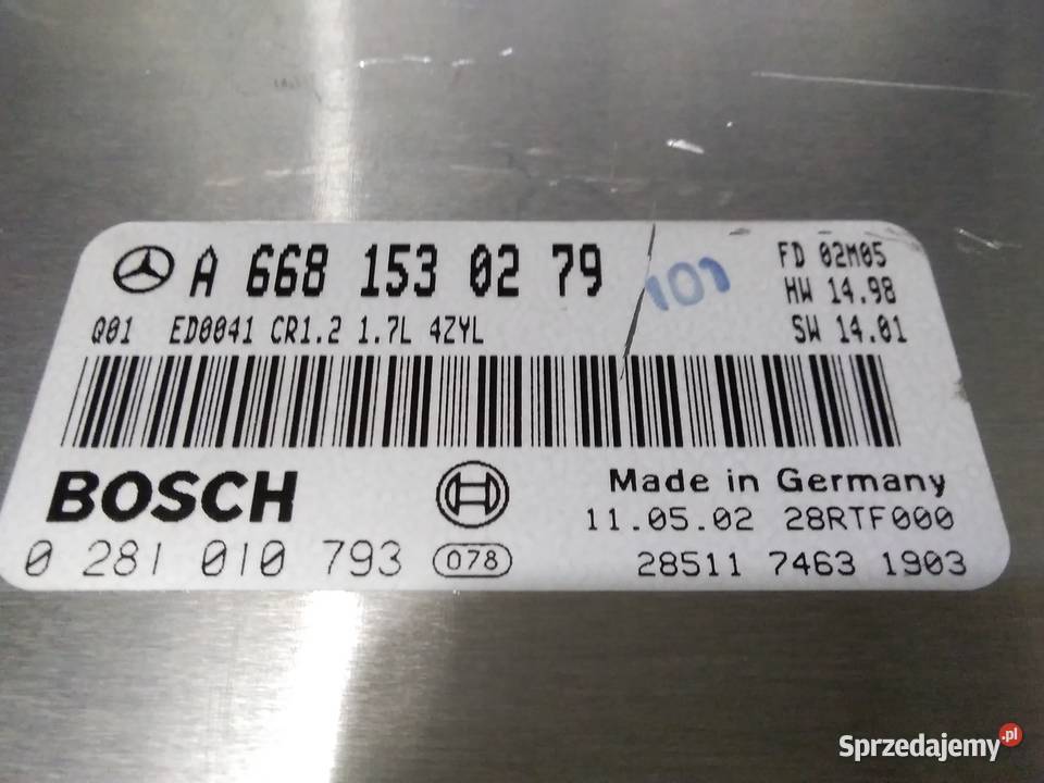 Komputer sterownik silnika Bosch Mercedes A Katowice