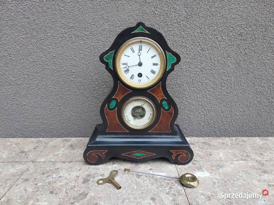 Stary zegar kominkowy francuski chodzik antyk pomorskie Tczew