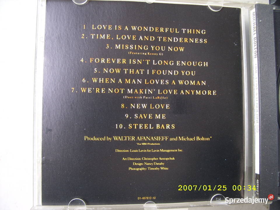 Rock CD MICHAEL BOLTONTIME LOVE COLUMBIA Płyty i kasety Wołów