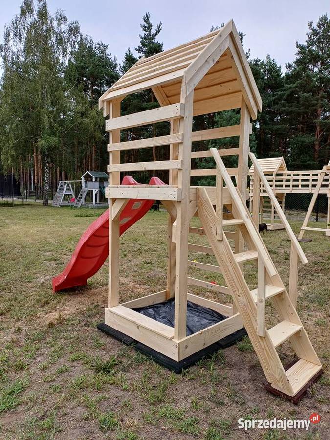 Plac zabaw NELA Domek Piaskownica Ślizg TABLICA Architektura ogrodowa