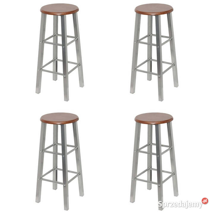 Stołki barowe 4 srebrnobrązowe MDF WM277174 mazowieckie