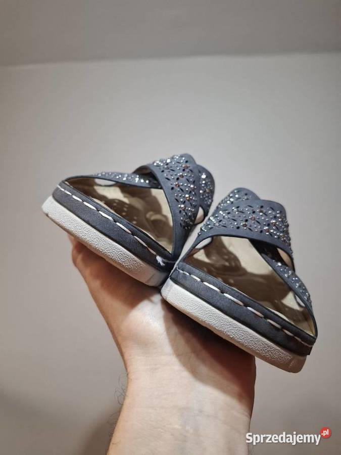 Klapki damskie 37 Clara Barson nowe 24cm Kraków