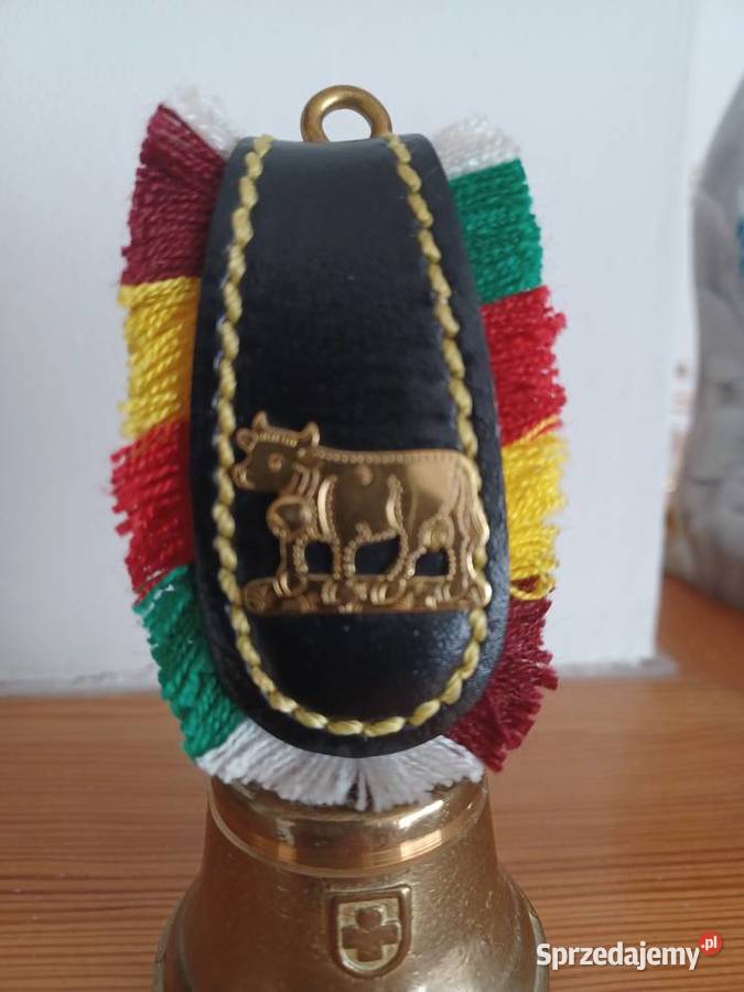 Dzwonek z krzyżem Szwajcaria Mosiądz Poznań