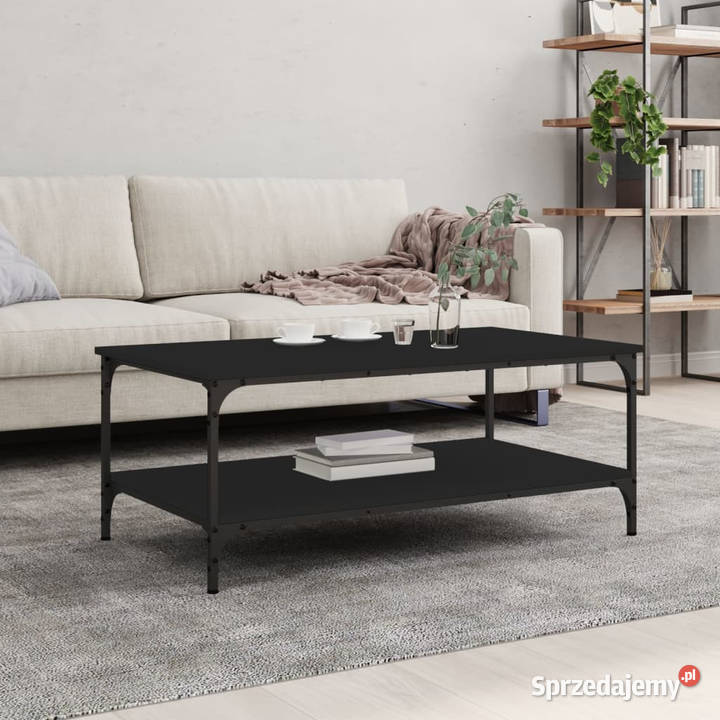 Stolik kawowy czarny 100x55x40 materiał Stoły Warszawa