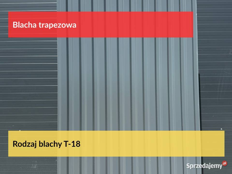 Blacha Trapezowa T18 2 gat w kolorze 7016 Grafit