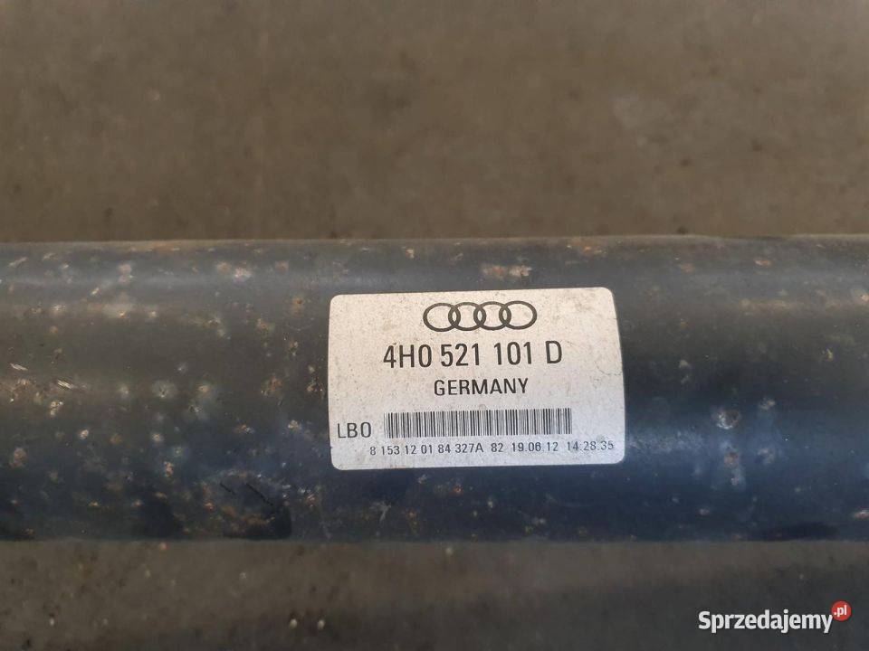 WAŁ NAPĘDOWY AUDI S8 D4 4H0521101D Pozostałe Lipno sprzedam