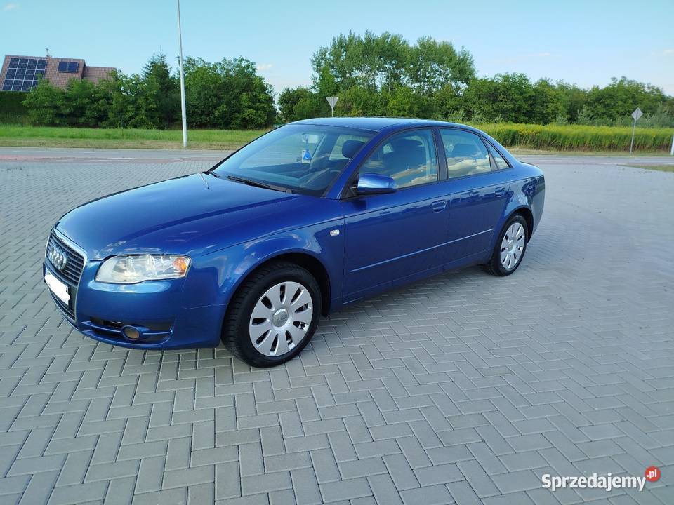 Niebieskie Audi A4 B7 19 TDI 115 Sedan elektryczne szyby Świdnik