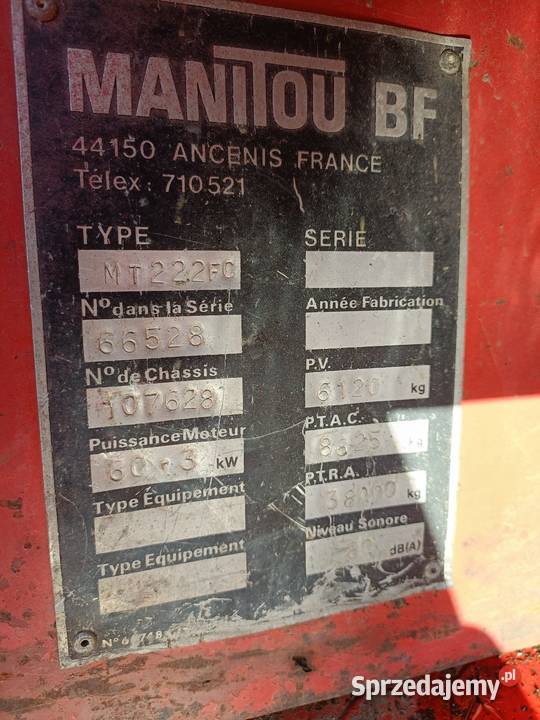 Ładowarka teleskopowa MANITOU MT222 FC z Racibórz