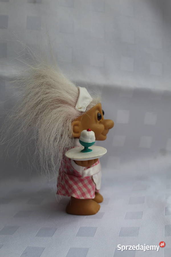 Troll Russ Różowy Kelnerka Taca Lody Cukiernia Bielsko-Biała