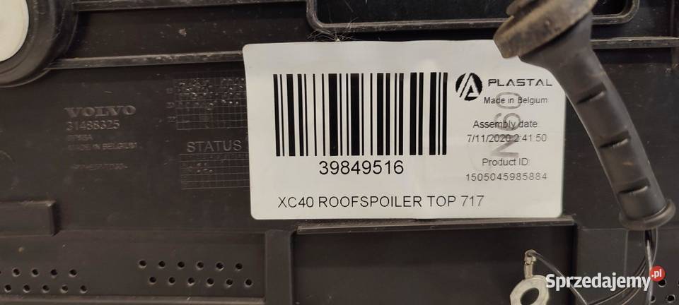 VOLVO XC40 SPOILER LOTKA KLAPY BAGAŻNIKA 717