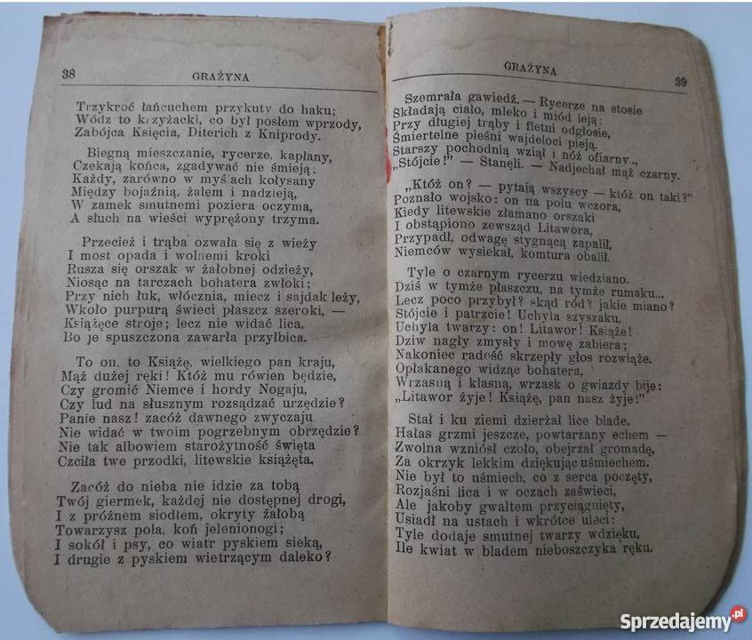 GRAŻYNA Powieść Litewska 1928 Adam Mickiewicz Rewal
