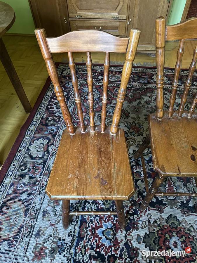 krzesła drewniane 3 Łęczyca sprzedam