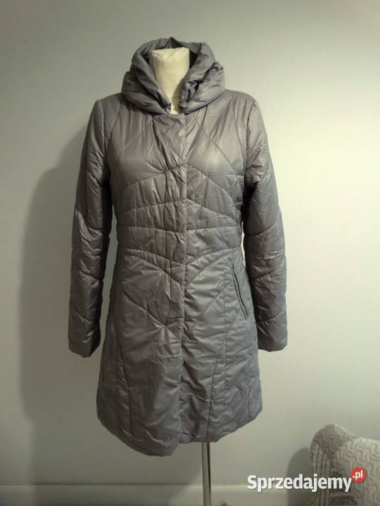 Kurtka Płaszcz Modny Beżowy Kolor Ocieplany