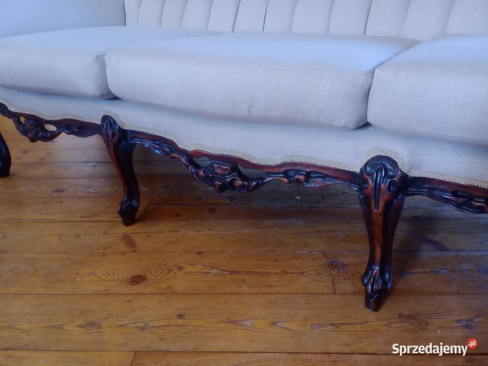 Stylowa sofa ludwikowska piękna renowacji 205cm Lusówko