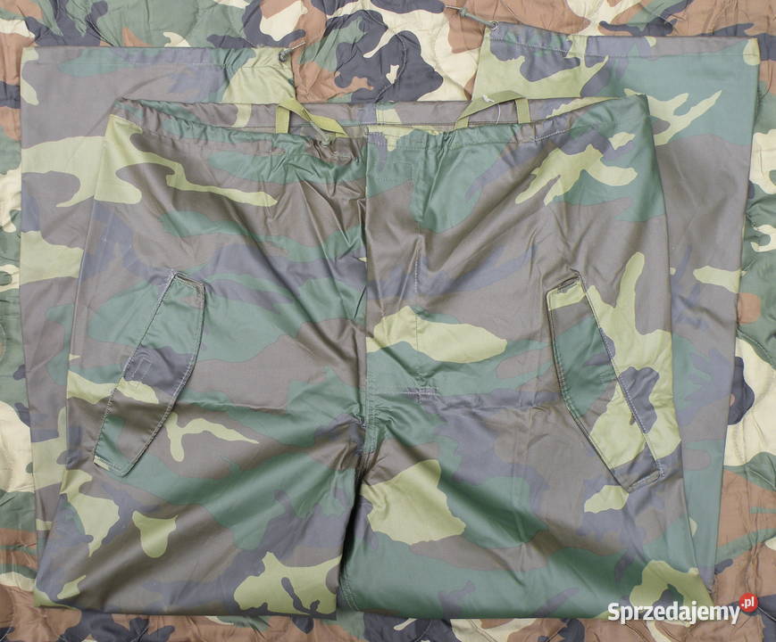 Spodnie przeciwdeszczowe ORC woodland Large Militaria dolnośląskie Wrocław sprzedam